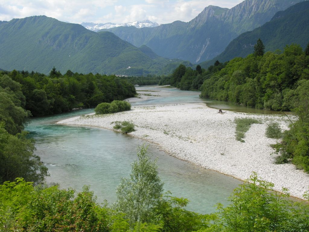 Fluß bei Kamno, Slowenien